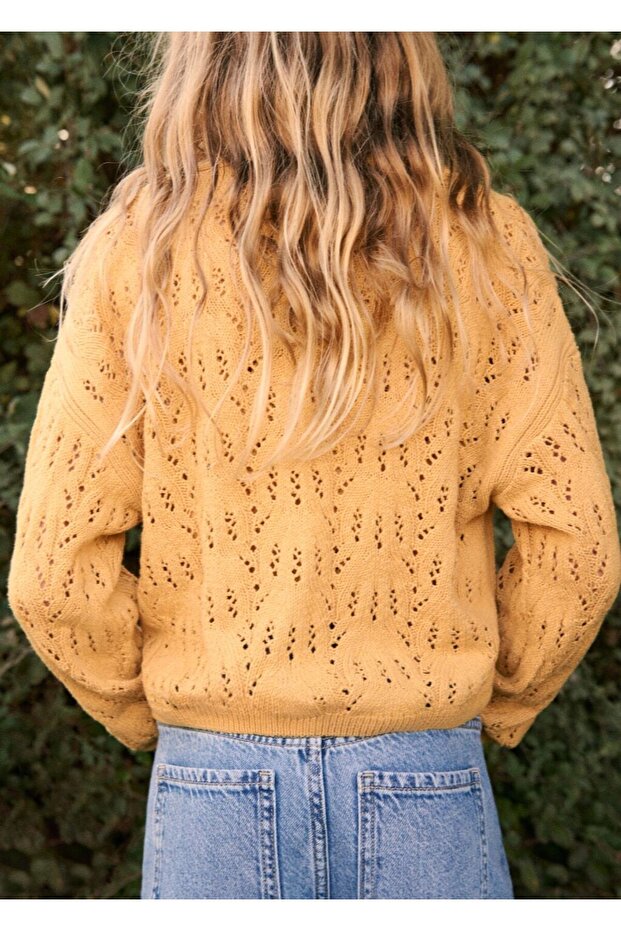 İşlemeli triko hırka - 4