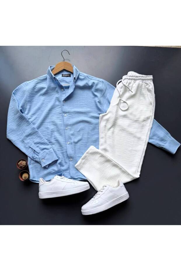 Men's Linen Shirt and Pants Set