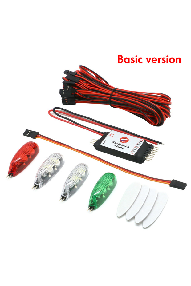 إصدار أساسي، ضوء ملاحة محاكاة، جهد 2-3 خلايا، 3 فولت، مصباح LED، ستة أوضاع للطائرات ذات الأجنحة الثابتة التي يتم التحكم فيها عن بعد D - 1