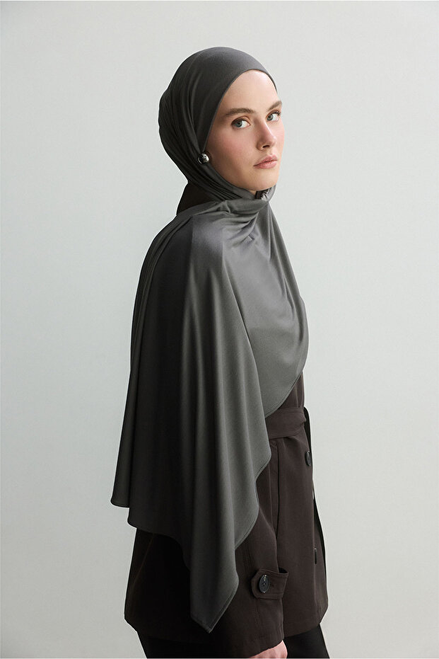 GRİ BAMBU PENYE ŞAL - 3