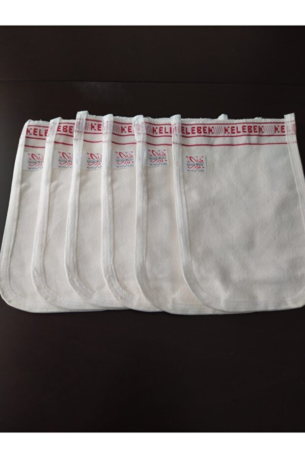 6 Pieces White Thick Bath Scrub
