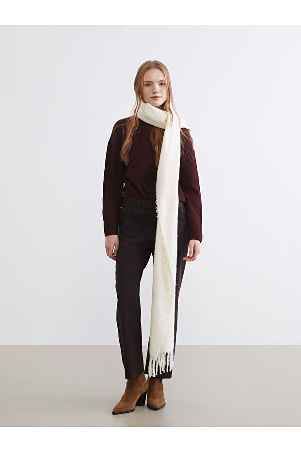 Peak New Season Plain Tassel Women's Scarf