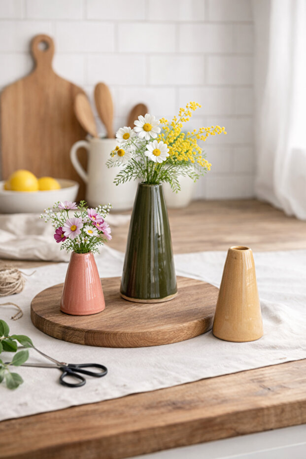 3'lü Set Vazolar - 4