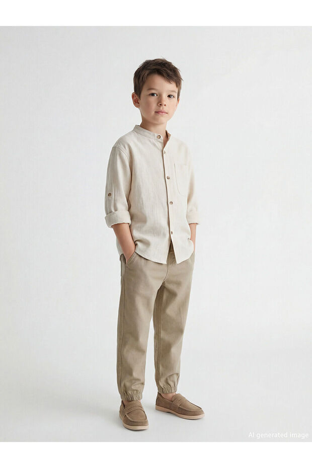 Mg trend'en khaki elastic waist boy's pants