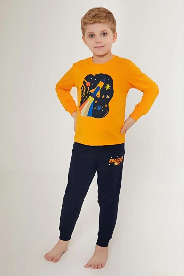 Boy's Pajama Set-Orange - 1