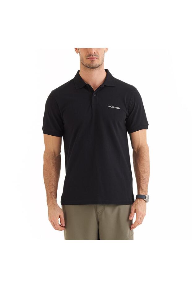 Cascade Range Solid Men's Black Polo T-Shirt (9180091-010)