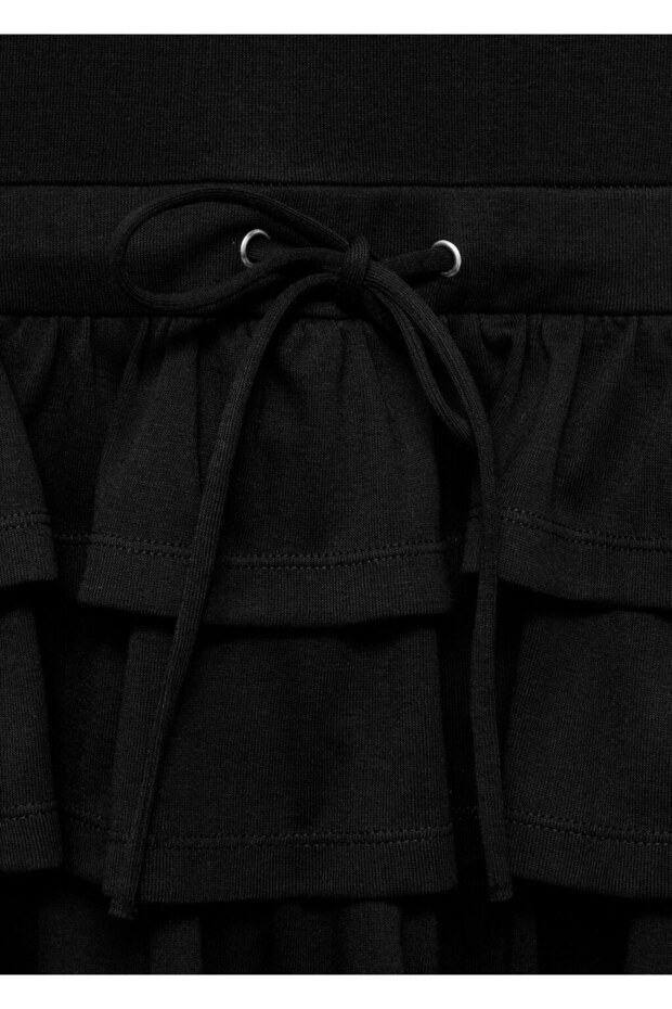 Fırfırlı kısa elbise - 8