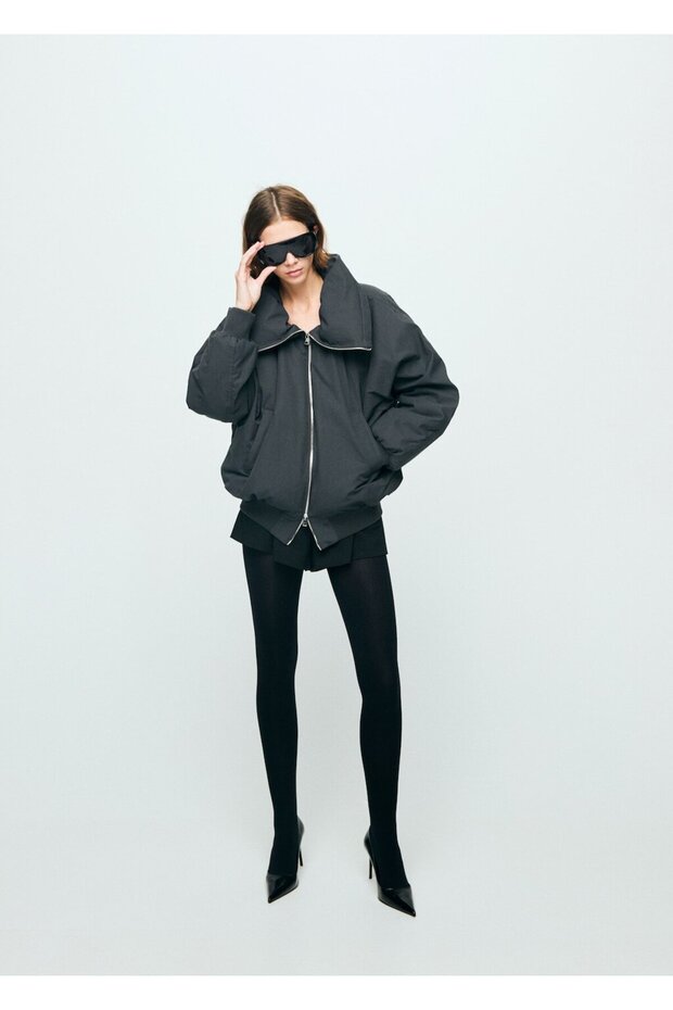 Huni yaka bomber ceket - 2