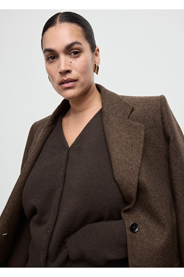 V yaka triko hırka - 7