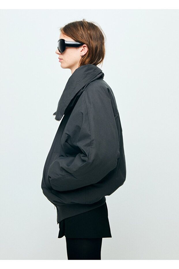 Huni yaka bomber ceket - 8