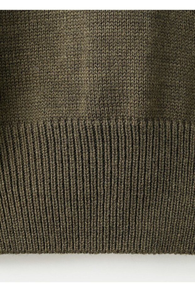 Perkins yaka düğmeli kazak - 5