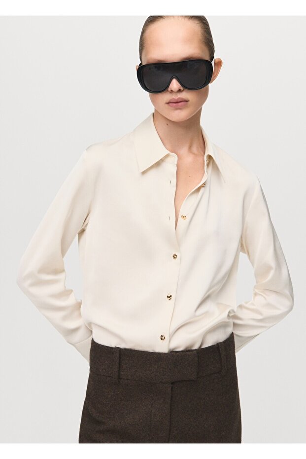 Saten dökümlü gömlek - 1