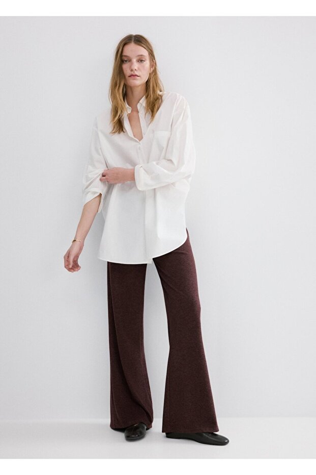 Beli lastikli triko pantolon - 7