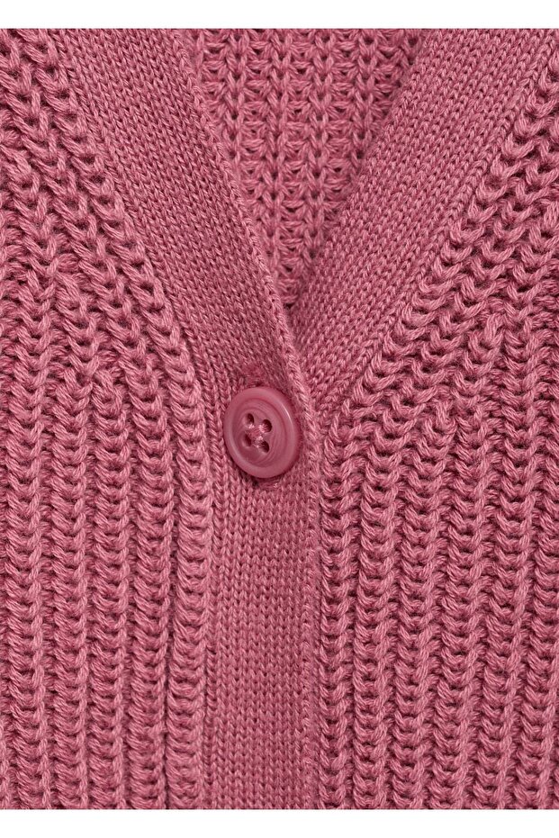 Triko düğmeli hırka - 5