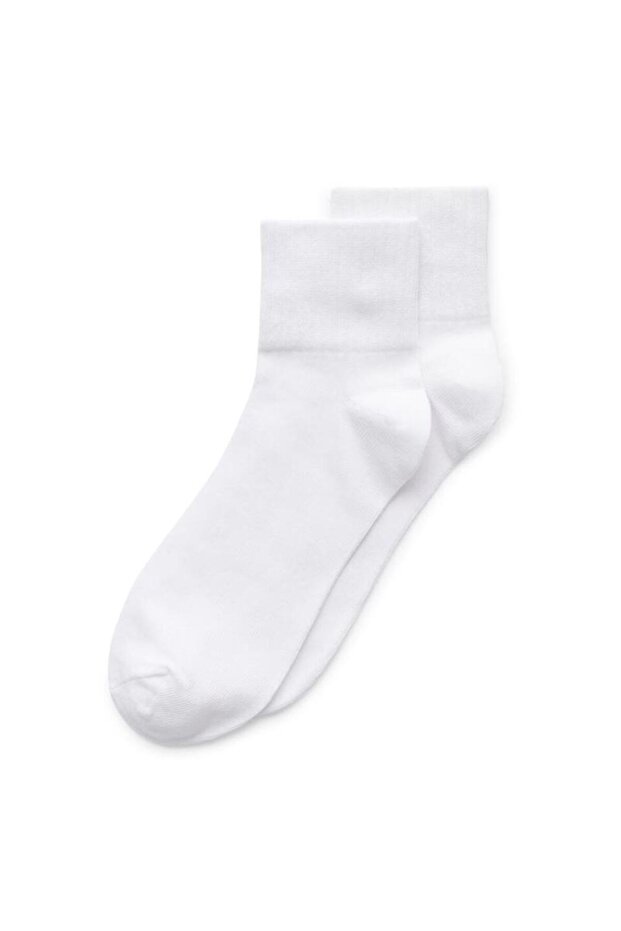 Retro Ankle Cut 2-Pack Beyaz Çorap - 1