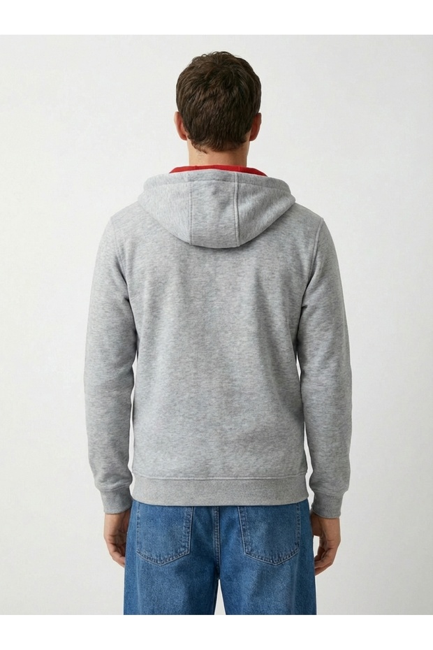 Basic Kapüşonlu Hırka Unisex - 5