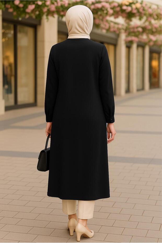 Plus Size Buttoned Tunic 44447 - 2