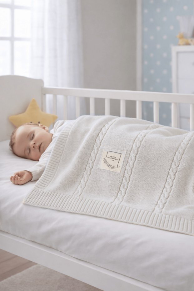 Cotton Knitwear Knitted Baby Blanket Me Classic