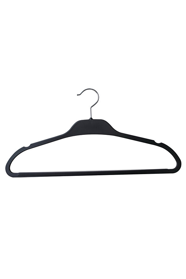 6 Lı Soft Touch Askı Sıyah - 1