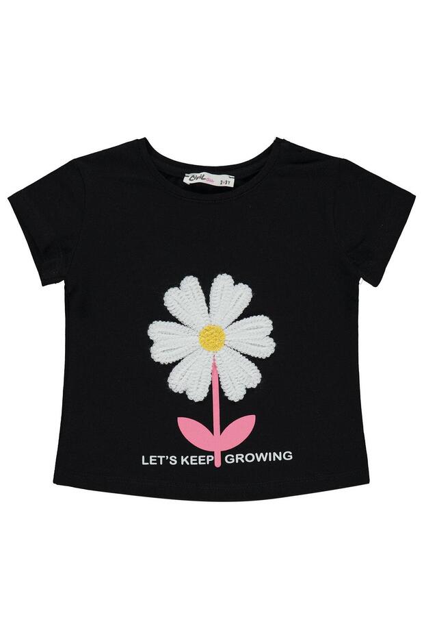 Girl's T-Shirt 2-5 Years Black