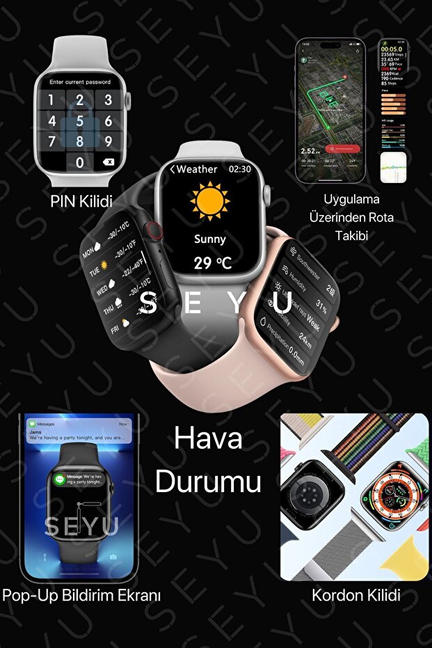 Watch 11 Pro Akıllı Saat Iphone Uyumlu Ve Android Tüm Telefonlara Uyumlu Smartwatch - 9