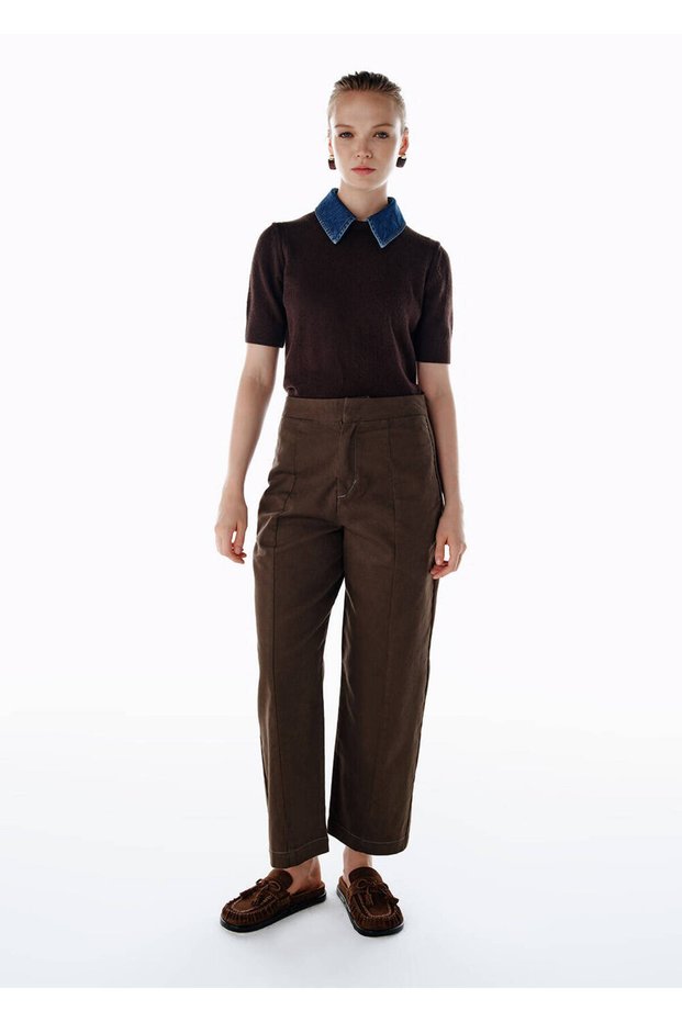 Barrel Leg Pants Green