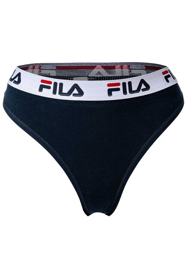 Damen String, 4er Pack - Logo-Bund, Cotton Stretch, einfarbig - 6