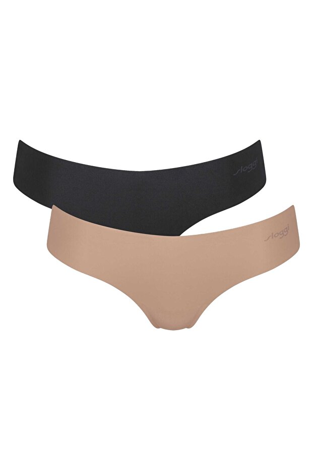 Damen String, 2er Pack - Zero Microfibre 2.0 Hipstring, Mikrofaser, einfarbig - 1