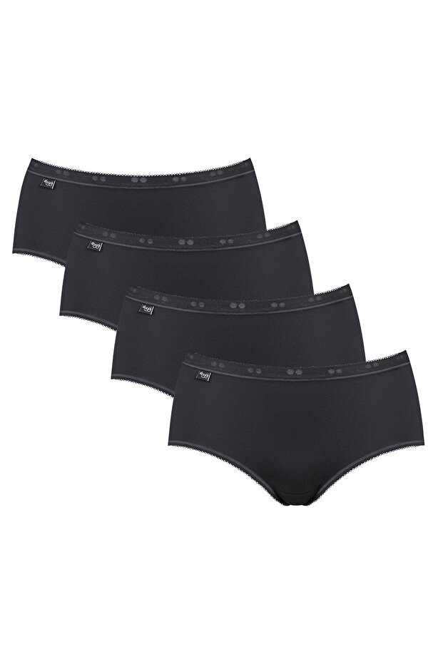 Damen Slip - Midi, Basic+ 4er Pack, einfarbig - 1