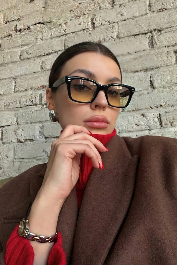 Cura Unisex Luxury Glass Black Smoked Sunglasses