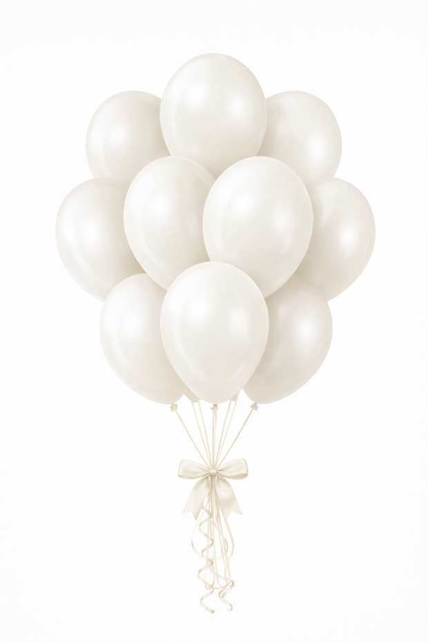 Aura Collection Beige Cream Balloon (Beige Cream) - 12 Inch - 5 Pieces