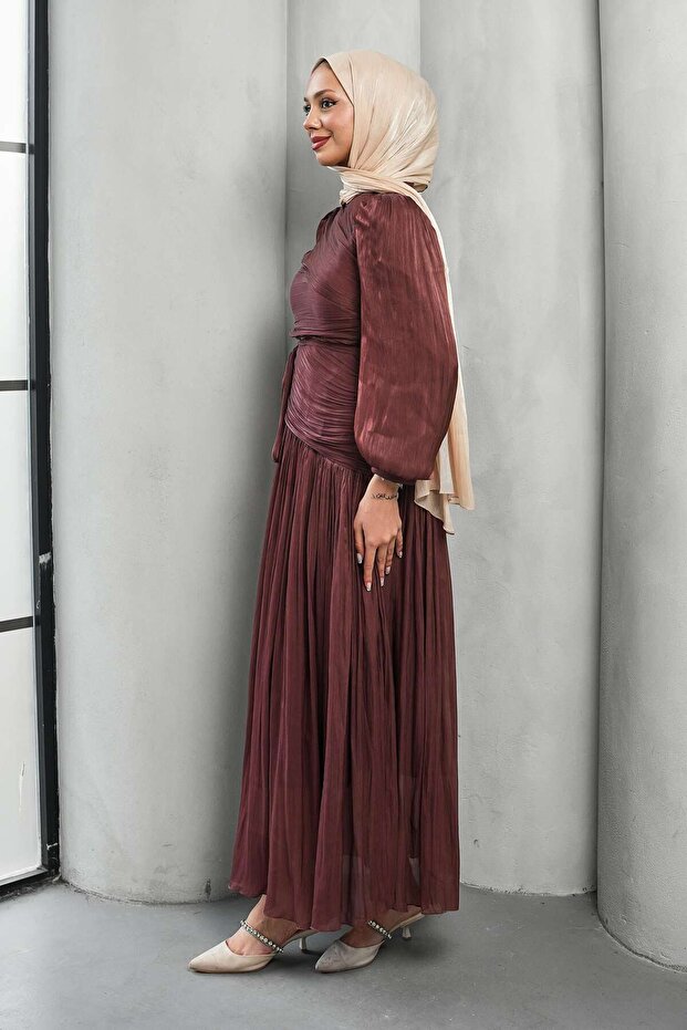 Mürdüm Drapeli Piliseli Abiye - 4