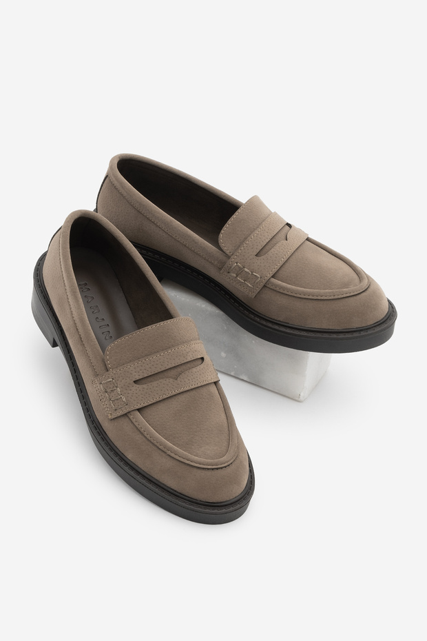 Women's Loafer Moccasin Suede Casual Shoes Andel Mink