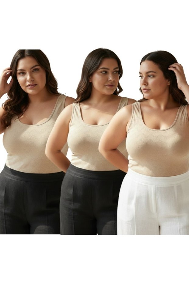 Women's Athlete Jakarli Beige Large Size Thick Straps Set of 3
