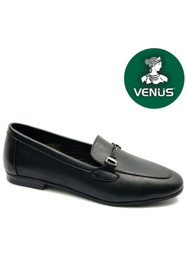 Godwit Genuine Leather Orthopedic Women's Casual Ballerina Shoes Black