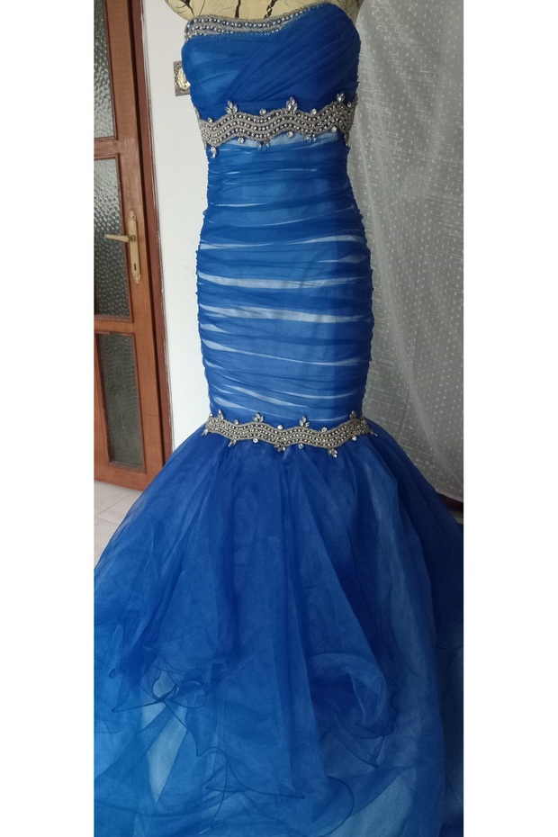 Yeşil abiye elbise - 3