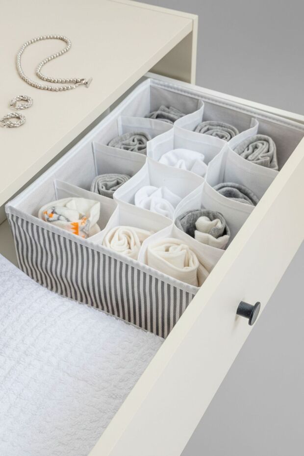 2 db 12 rekeszes - Többcélú rendszerező - Szervezze meg a fiókokat - 6