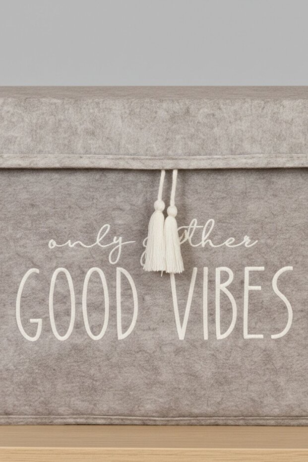 Rendszerező doboz filc fedéllel, barna - 6