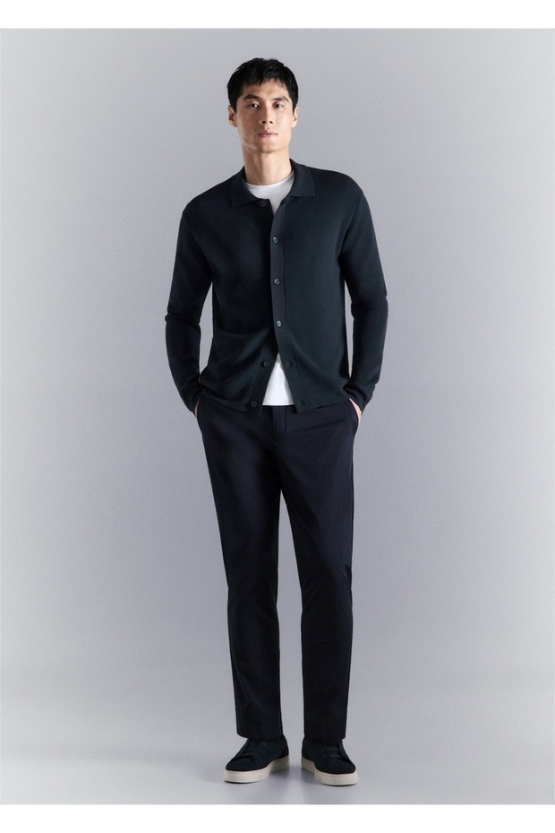 Konforlu ince triko hırka - 2