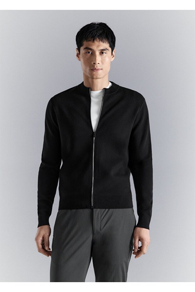 Comfort stretch triko hırka - 1