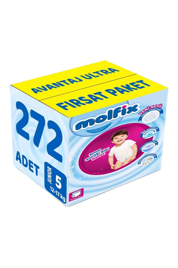 Panty Diaper Size:5 (12-17KG) Junior 272 Pieces Advantage Ultra Fırsat Pk