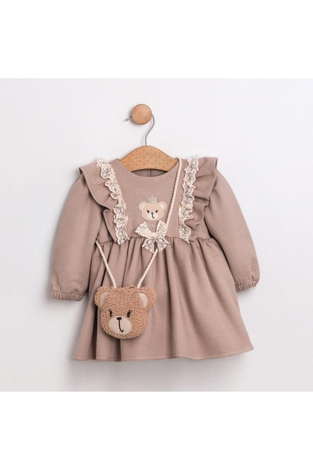 Sweet Bear Doll Girl Dress with Toy Accessories