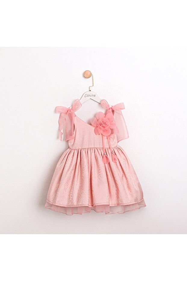 Jasmine Spaghetti Strap Beige Girl's Dress
