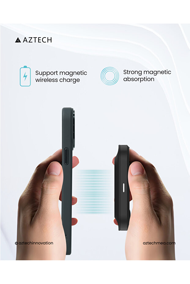 جراب iPhone 13 Pro متوافق مع MagSafe، يدعم الشحن اللاسلكي المغناطيسي، مزود بحلقة كاميرا مدمجة - 4