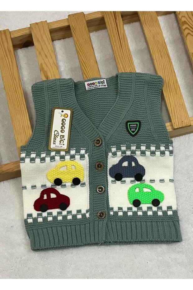 araba motifli yelek - 2