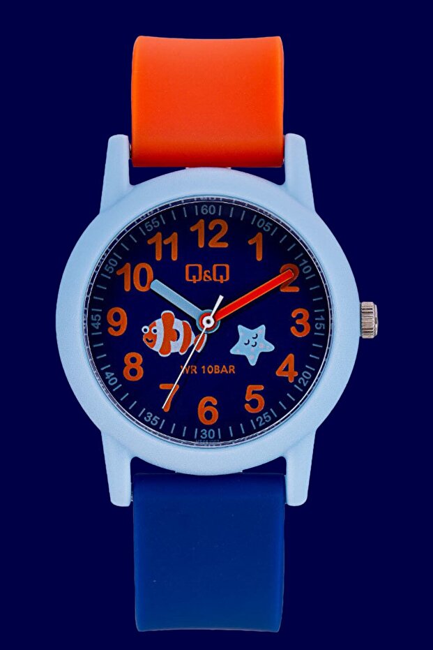 Unisex Children's Navy Blue Waterproof Wristwatch Vs49j007y