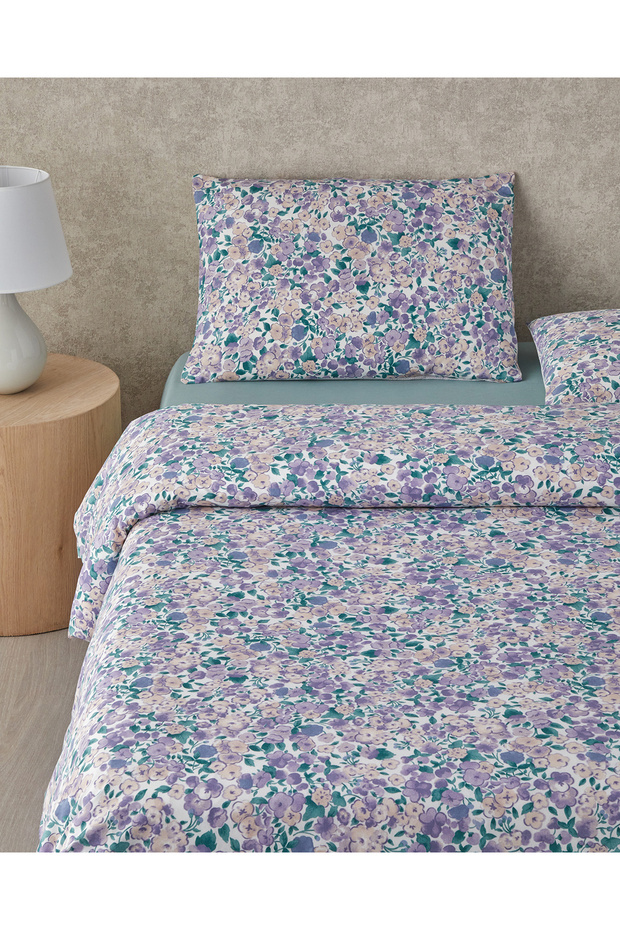 Promise Of Spring Easy Ironing Dupla paplanhuzat szett 200x220 cm lila - 3