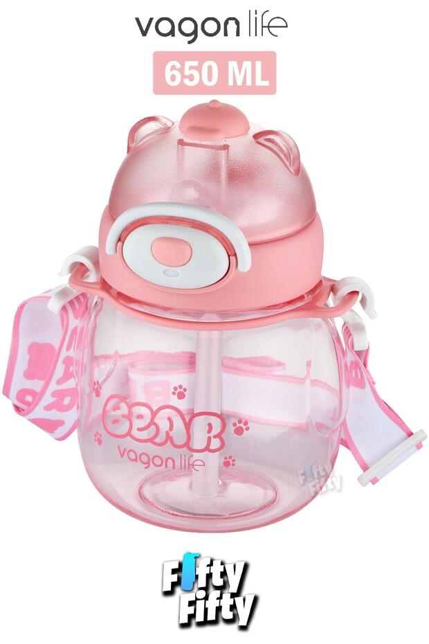 720 ML Children's Water Bottle with Neck Strap and 5 Different Colors - FFVGN2026
