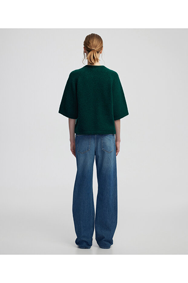 Broş aksesuarlı triko - 7