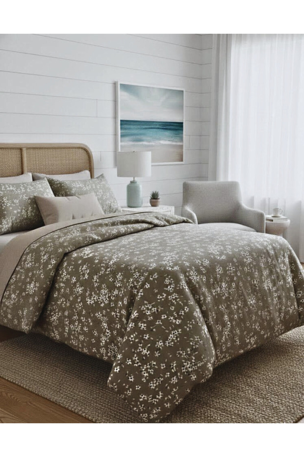 Alisy Elastic Sheet 100% Cotton Double Duvet Cover Set